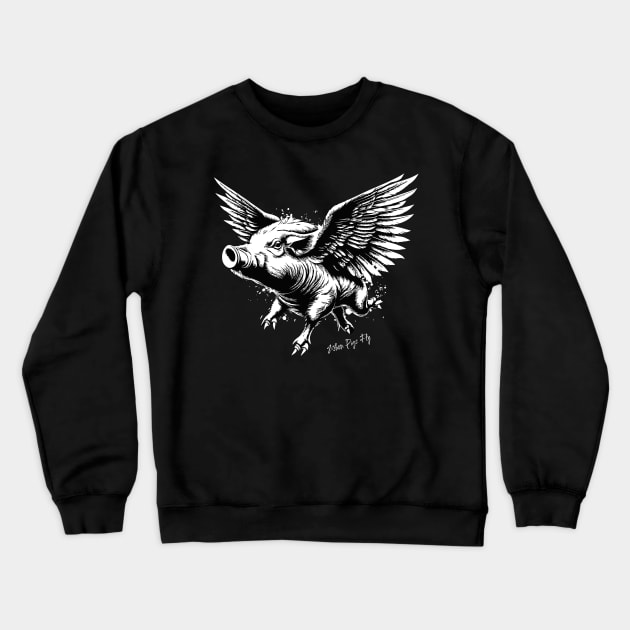 Flying Pig Crewneck Sweatshirt by Norse Magic